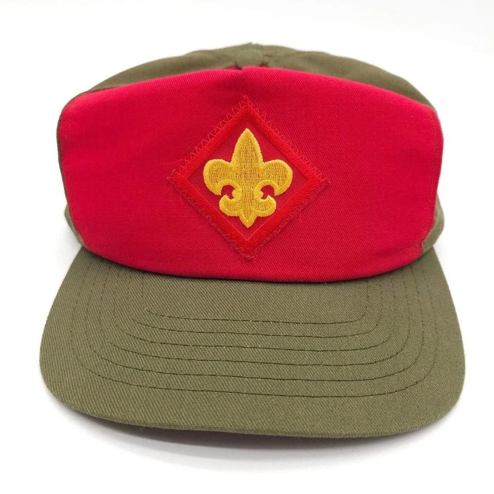 Vintage Boy Scouts Of America‎ Mesh Trucker Snapback Hat Adjustable Cap USA Made